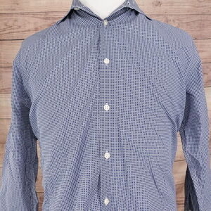 MICHAEL KORS REGULAR FIT AIRSOFT STRETCH BLUE BUTTON DOWN DRESS SHIRT 16 32/33